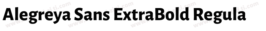 Alegreya Sans ExtraBold Regula字体转换